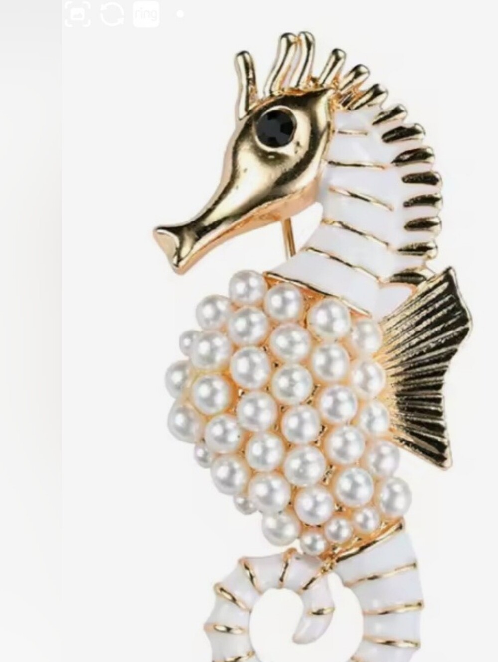 Pearly Seahorse Brooch/pin
